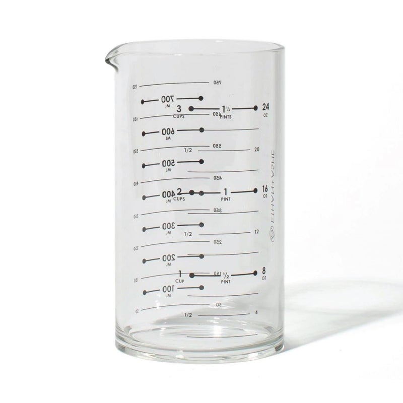 Cocktail Mixing Glass  EthanAshe  Lab Series  750 ML Dishwasher Safe Borosilicate Glass  Bar Tools  Bartender Accessories  Batch Drink Mixing Beaker