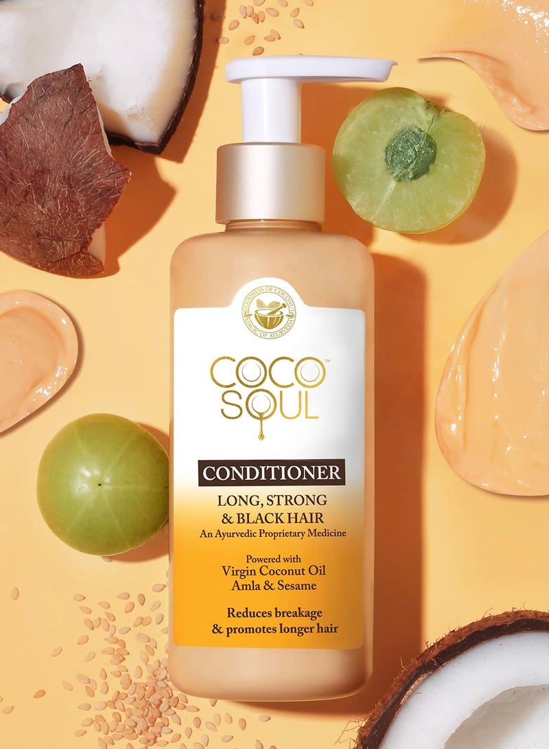 Coco Soul Conditioner for Long Strong and Black Hair with Ayurvedic Medicine 100% Cold Pressed Virgin Coconut Amla and Sesame Sulphate and Paraben Free From Makers of Parachute Advansed 200ml - Image 3