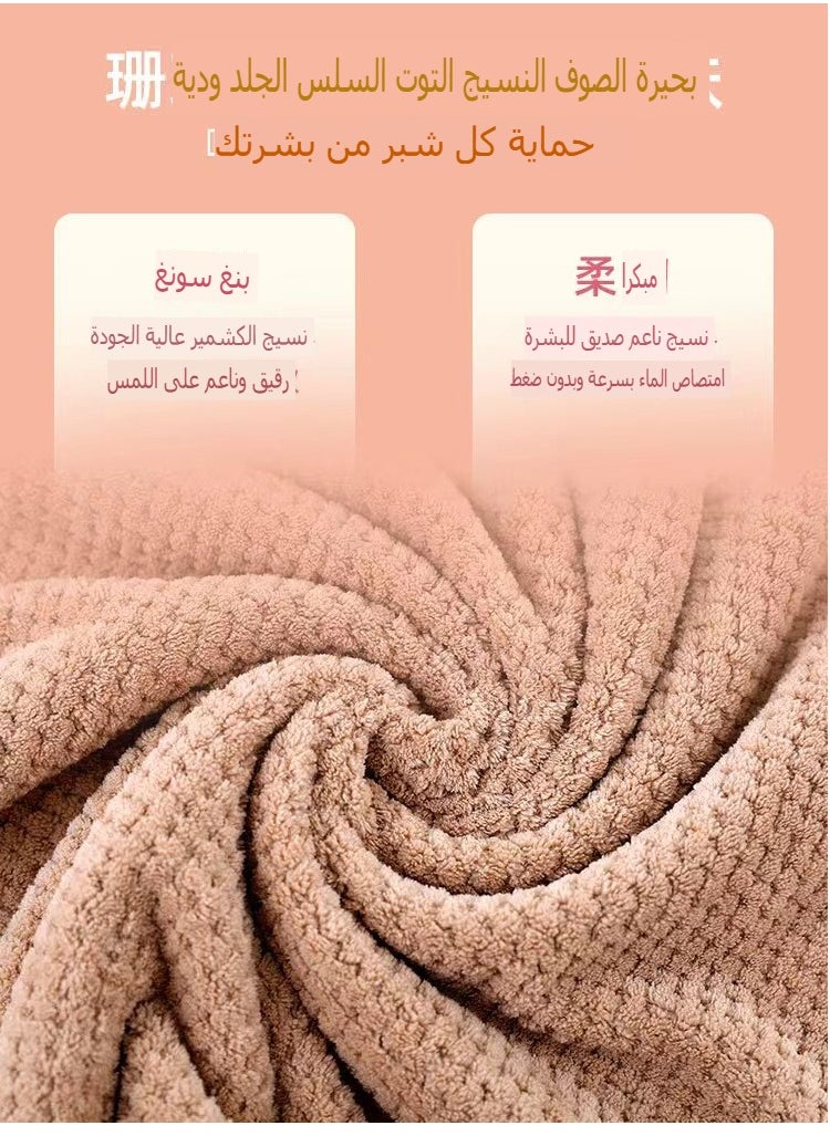Generic Large bath towel 140*70cm absorbent quick drying soft home swimming beach towel  - Image 3