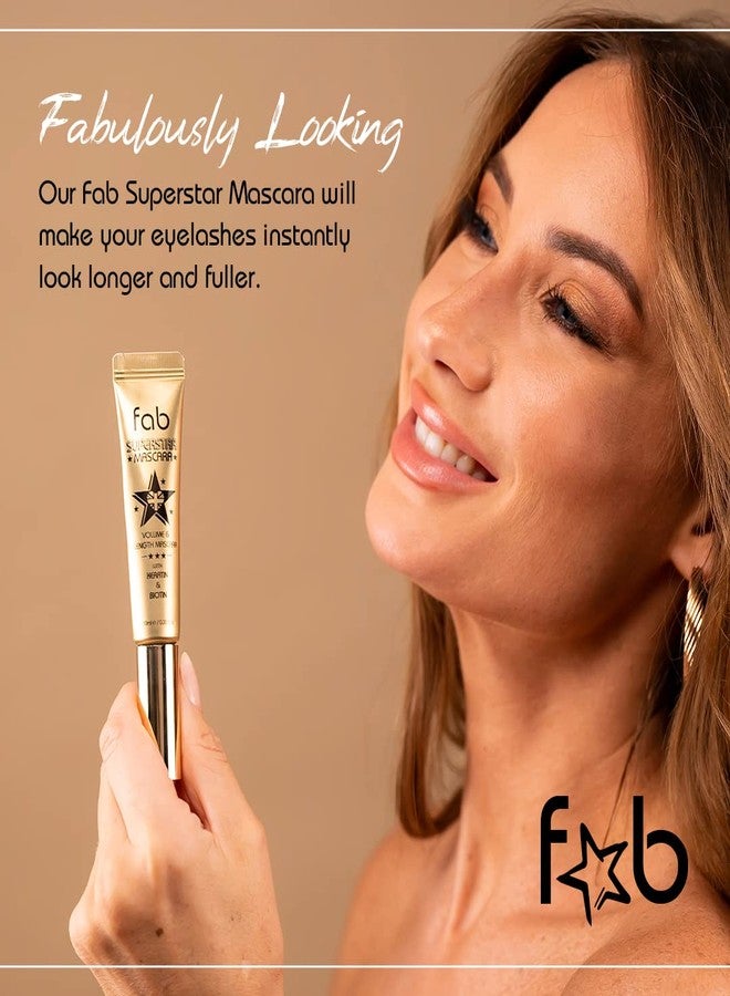 Fab Brows Fab Superstar Mascara: Waterproof Volumizing High Lash Lift Beauty Mascara: Black Liquid Mascarra for Bold Volume and Length - Infused with Keratin and Biotin for Longer, Better Defining Lashes - 10ml - Image 3