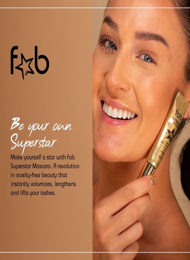 Fab Brows Fab Superstar Mascara: Waterproof Volumizing High Lash Lift Beauty Mascara: Black Liquid Mascarra for Bold Volume and Length - Infused with Keratin and Biotin for Longer, Better Defining Lashes - 10ml - Image 4