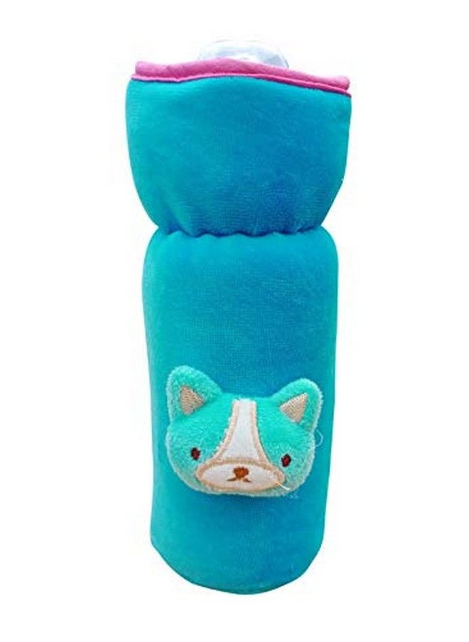The Little Lookers Soft Plush Stretchable Baby Feeding Bottle Covers For Feeders With Easy To Hold Strap (Blue & Light Pink Narrow Neck 240Ml)  - Image 3