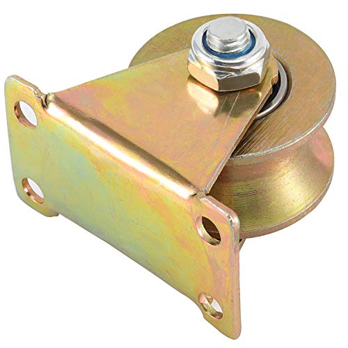 ZOENHOU 4 PCS 2 Inch 660 LB 45# Steel U Groove Wheel Pulley, Sliding Gate Rollers with Bracket, Heavy Duty Rigid Caster for Inverted Track, Rolling Gate, Industrial Machines, Wire Rope Rail - Image 5