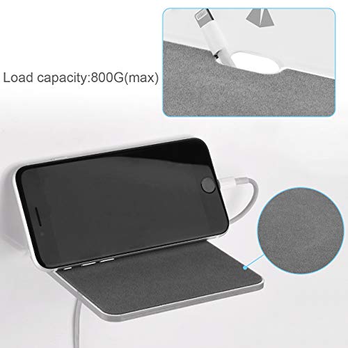 TXEsign Wall Mount for Speakers, Webcam, Phones - Acrylic Floating Shelf (Silky White & Transparent) - Image 3