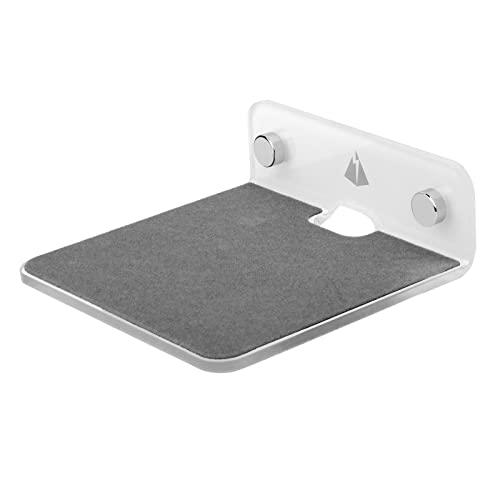 TXEsign Wall Mount for Speakers, Webcam, Phones - Acrylic Floating Shelf (Silky White & Transparent) - Image 1