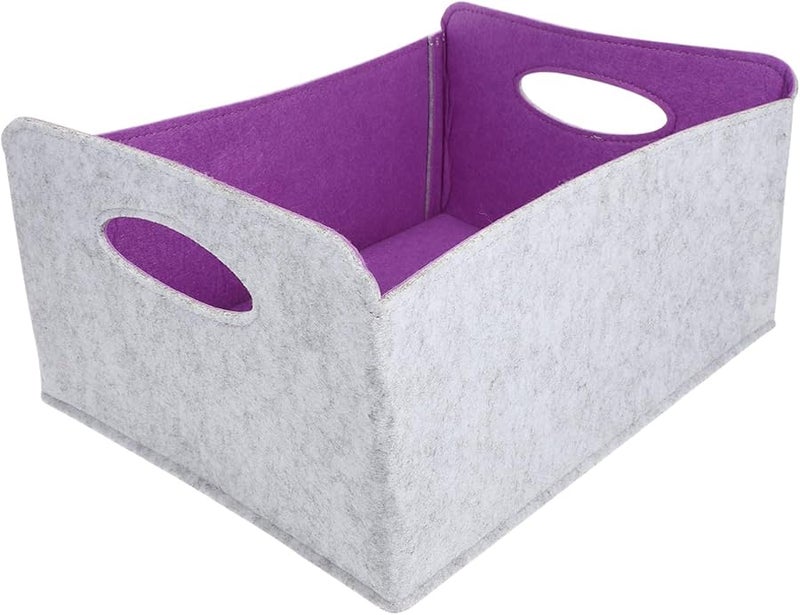 Large Felt Storage Basket Organizer For Books Clothes Toys Home Bedroom Nursery Space Saving - Image 1