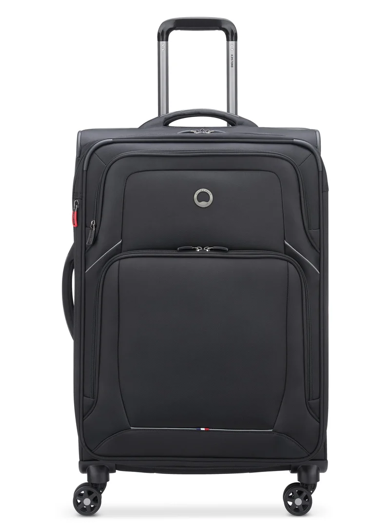 DELSEY Paris Optimax Lite 68.5cm Softcase 4 Double Wheel Expandable Check-In Luggage Trolley Black