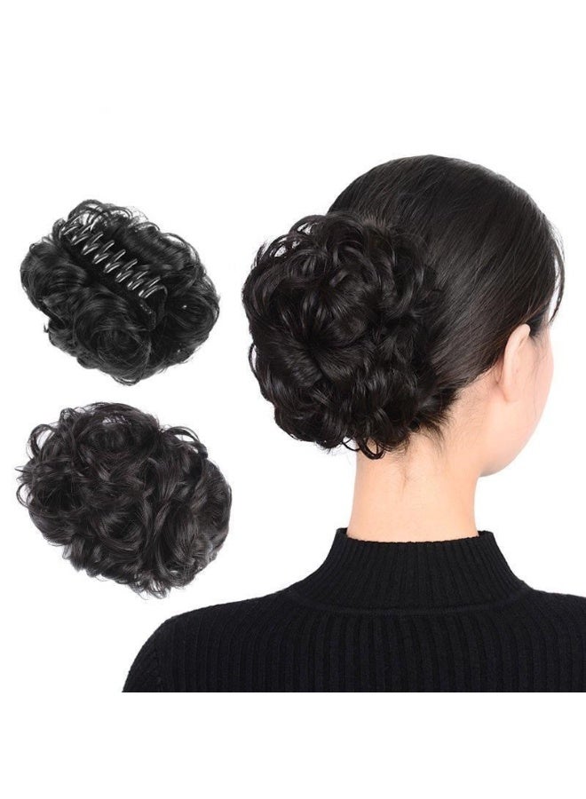 Noori Bun Hairpiece,Curly Hair Scrunchie With Hair Updo Hair Extensions Messy Bun Hairpieces For Women Girls Ponytail Curly Hair Scrunchie, Large Black - Image 4