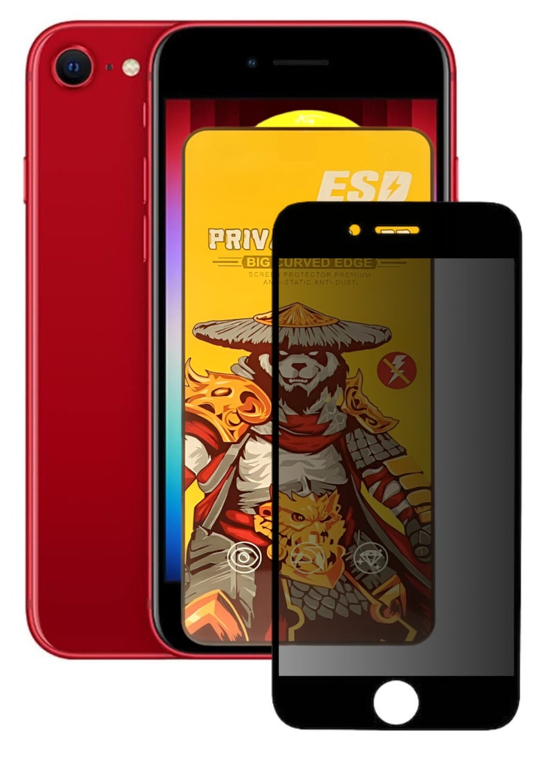 ESD Tempered Dustproof Privacy Glass Screen Protector Compatible For iPhone SE - Image 1