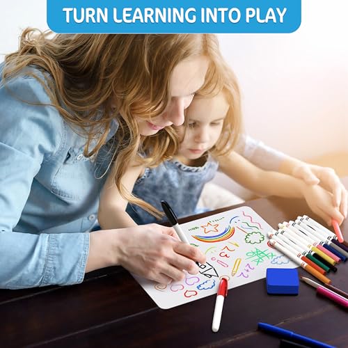 JUZARI 10 Pack 9x12 Small White Board for Students - Small Dry Erase Boards - Double Sided Mini Whiteboard - Smal Whiteboards Lapboards - Personal Dry Erase Board Kids - Mini White Boards for Classroom - Image 5