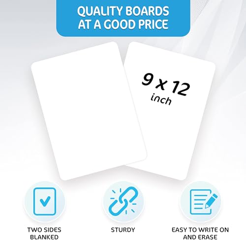 JUZARI 10 Pack 9x12 Small White Board for Students - Small Dry Erase Boards - Double Sided Mini Whiteboard - Smal Whiteboards Lapboards - Personal Dry Erase Board Kids - Mini White Boards for Classroom - Image 4