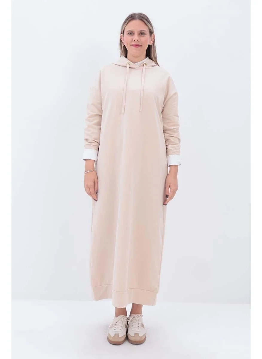Allday Stone-Hooded Knitted Dress