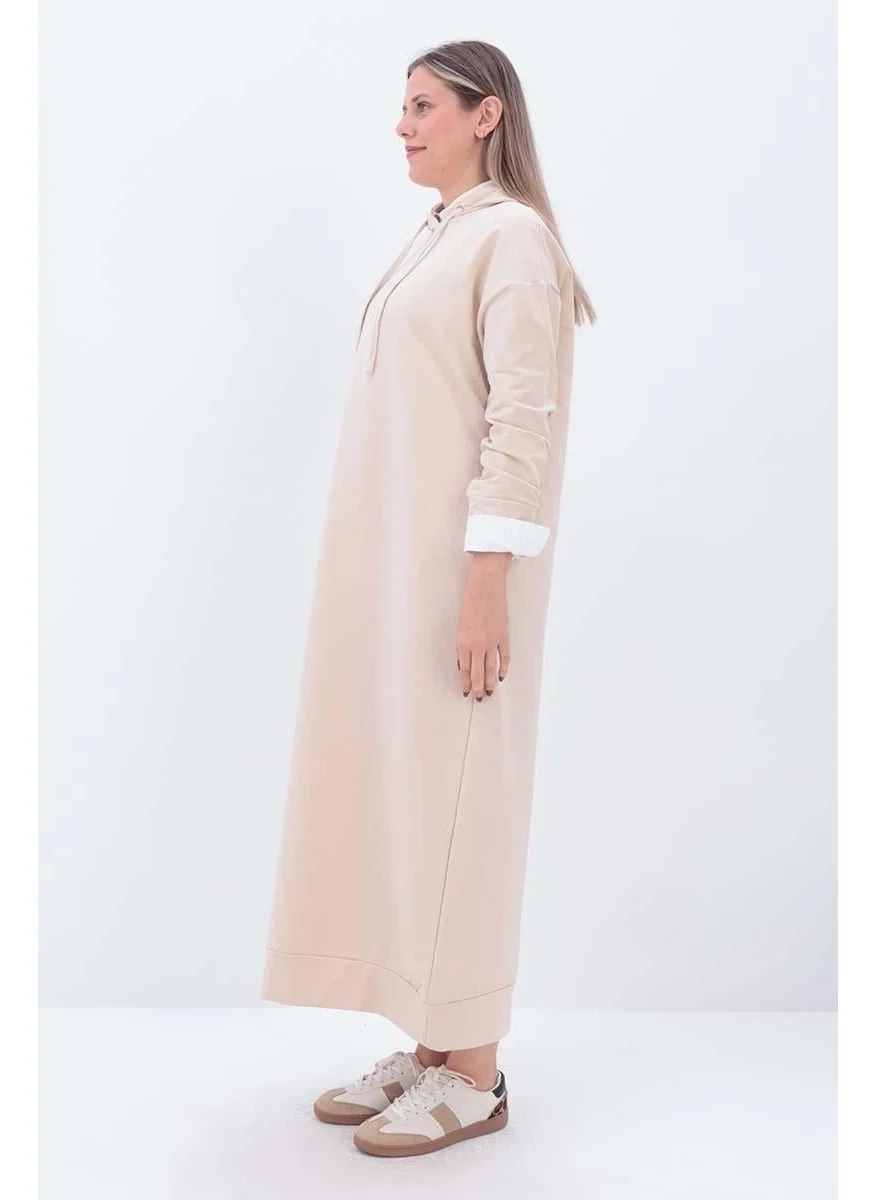 Allday Stone-Hooded Knitted Dress