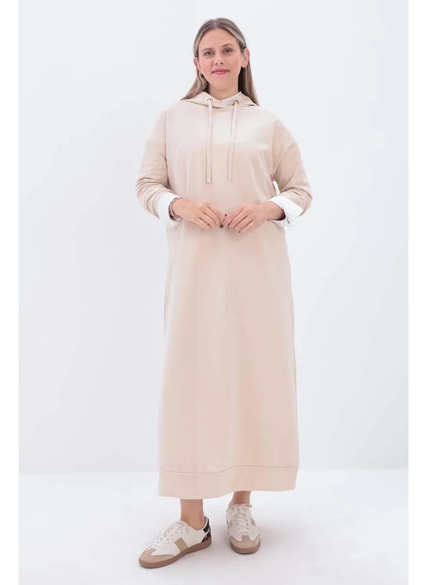 Allday Stone-Hooded Knitted Dress