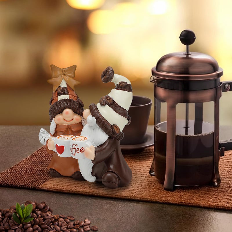 Zonling Coffee Gnomes Coffee Bar Decor Accessories Spring Summer Gnome Decorations Gifts Fall Gnomes Decorations for Home Tiered Tray Table Ornaments Indoor - Image 4