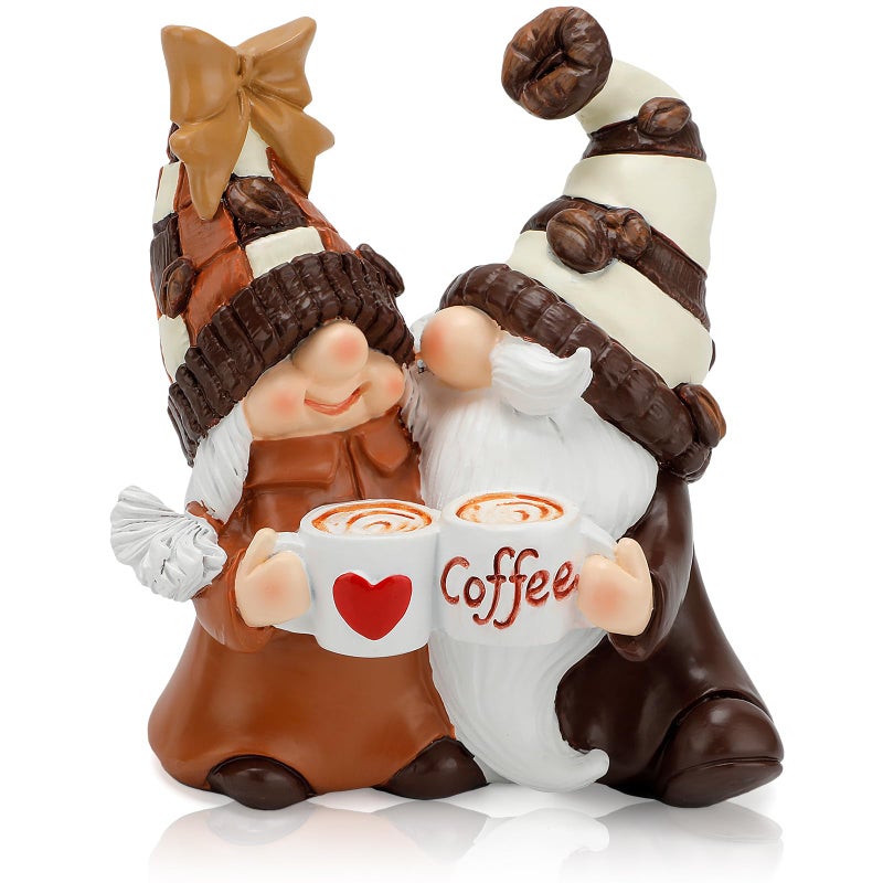 Zonling Coffee Gnomes Coffee Bar Decor Accessories Spring Summer Gnome Decorations Gifts Fall Gnomes Decorations for Home Tiered Tray Table Ornaments Indoor - Image 1