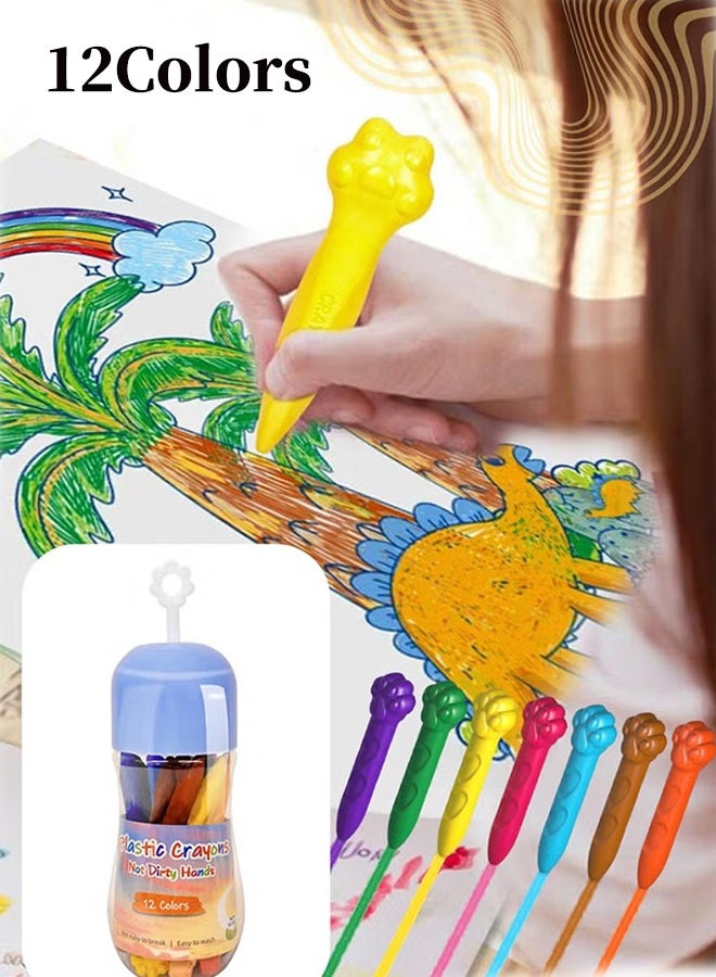 واي جيه قلم ألوان مائية بـ 12 لونًا، قلم ألوان مائية قابل للغسل برأس مزدوج للكتابة اليدوية، صناعة البطاقات، الحجارة، السيراميك، الزجاج، الخشب، القماش، الفن والأشغال اليدوية، وغيرها. - Image 1