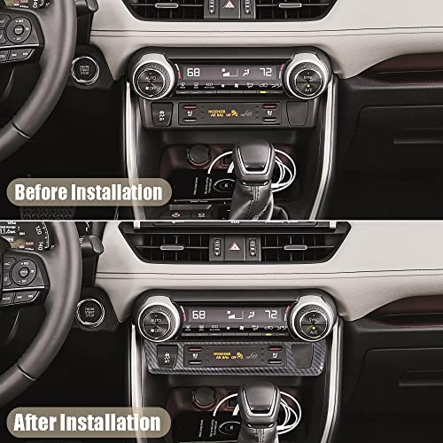 YOFAMO for Toyota RAV4 ABS Carbon Fiber Seat Heating Button Decoration Frame Trim Cover for Toyota RAV4 2019 2020 2021 2022 Interior Accessories(1PC) - Image 4