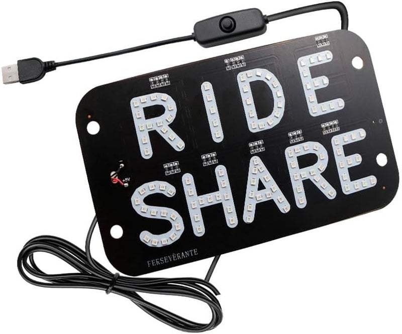 YSY LED Rideshare Sign with USB Cable - Image 1