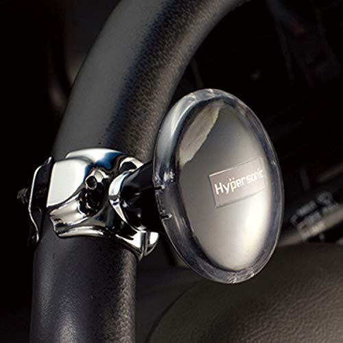 Hypersonic Black Steering Wheel Spinner Knob Car Power Handle - Image 2