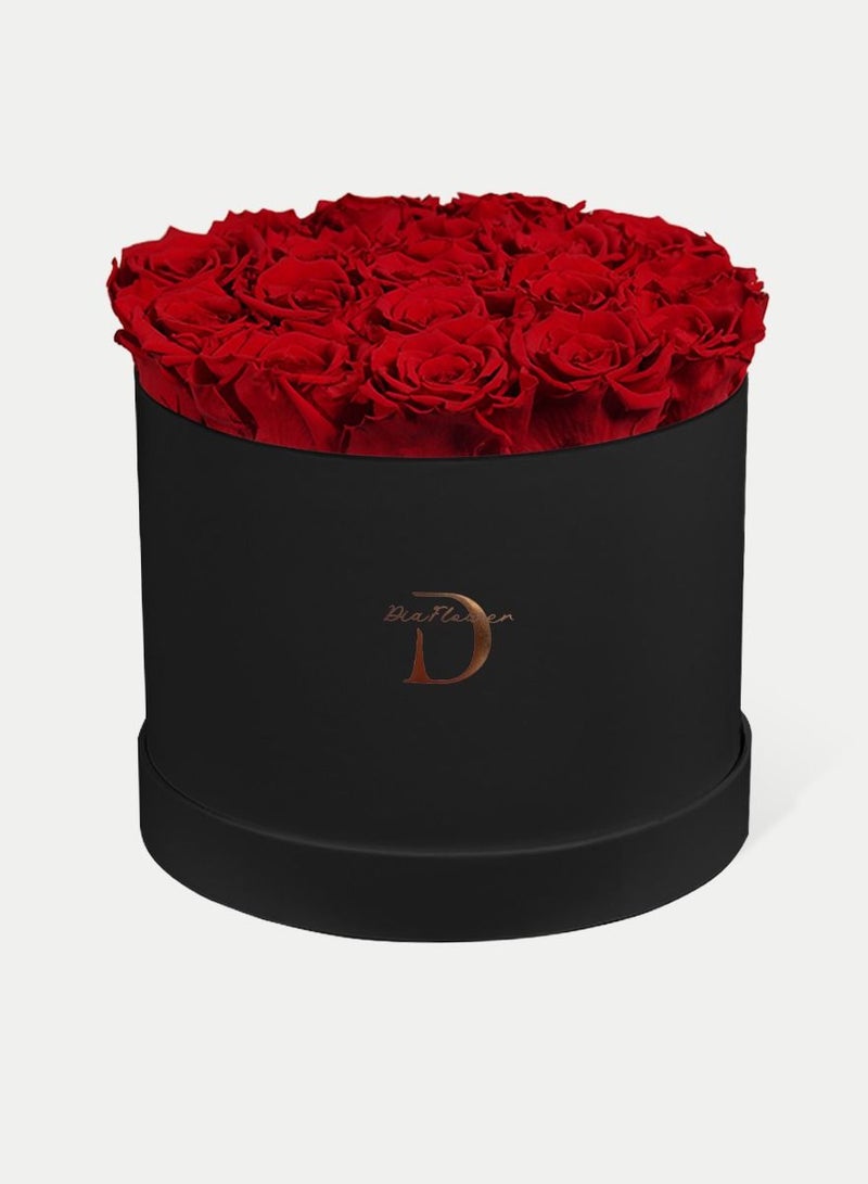 Dia FLOWER Infinity Round Box, Romantic Red - Image 1