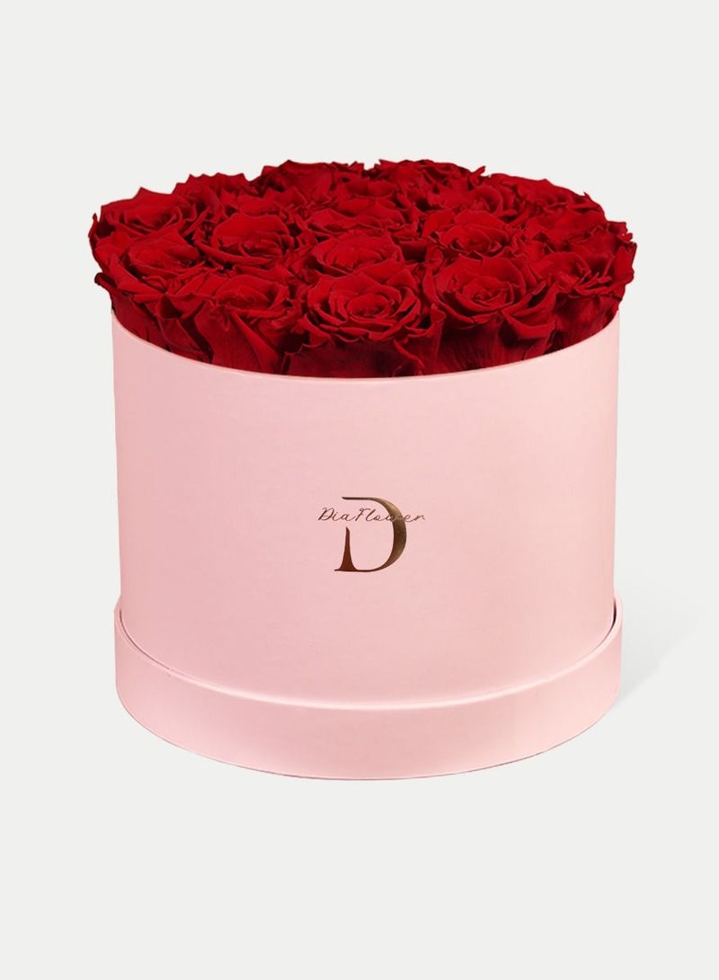 Dia FLOWER Infinity Round Box, Romantic Red - Image 2
