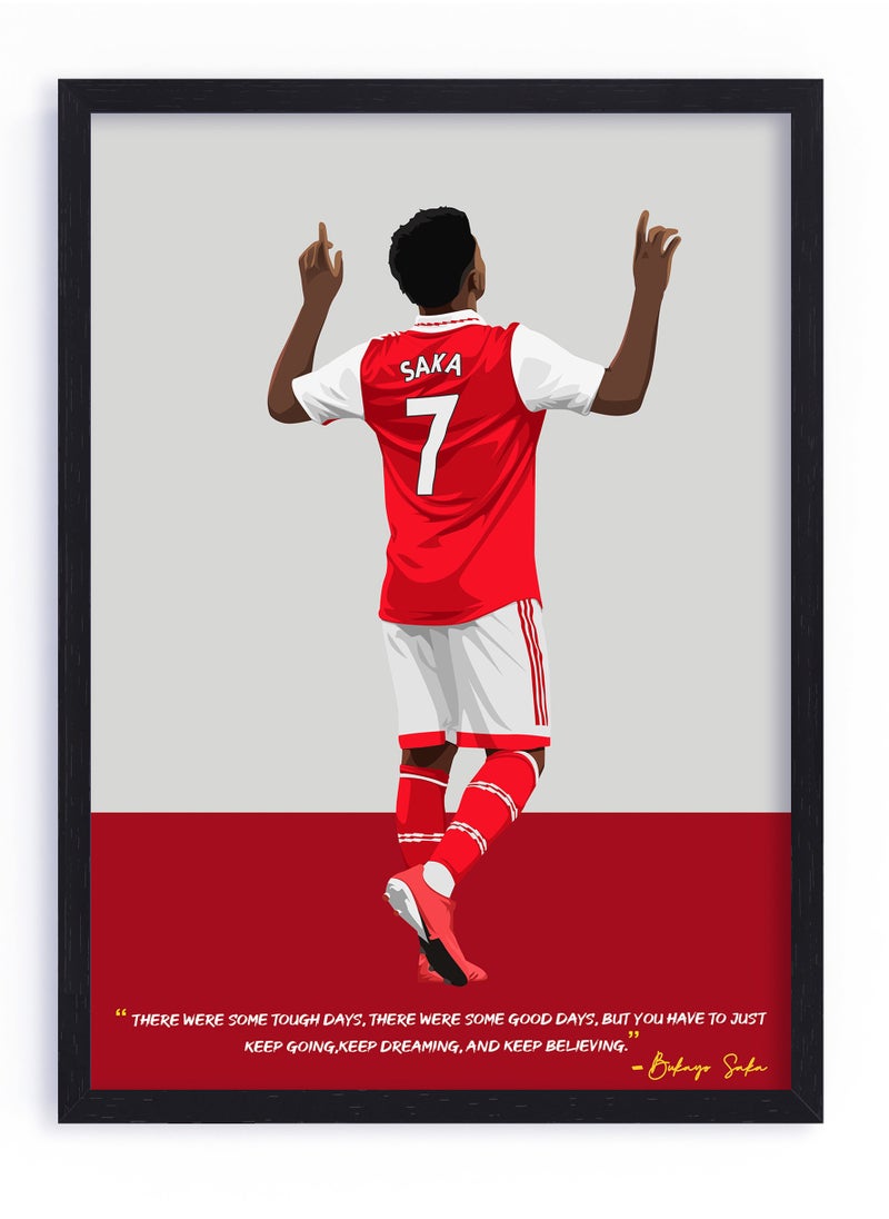 Bukayo Saka Arsenal Football Gift Illustration Art Poster with Frame 30x40cm - pzsku/Z25BABC2743CB17AAF8C7Z/45/_/1707899455/59a0599f-8b48-4f2f-9ced-ee92df647ff2