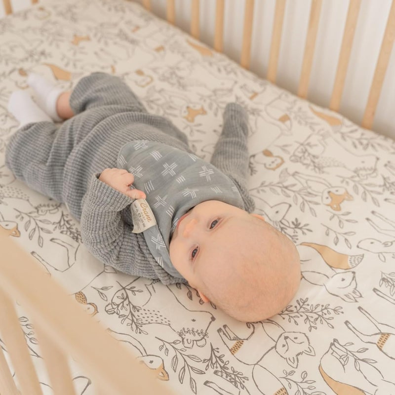 Crane BABY طقم مريلة كرين بيبي إزرا 3 قطع من موسلين - مريلات ناعمة وامتصاصية للرضع - Image 4