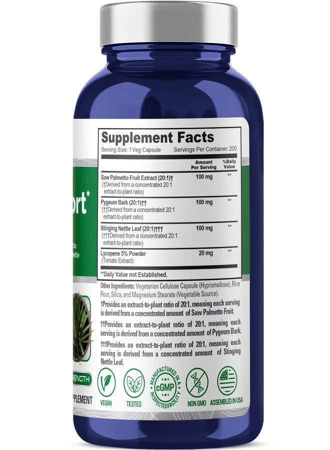 NusaPure Prostate Support, Non-GMO, Vegan, 300mg, 200 Veg Capsules - 200 Servings - Image 3