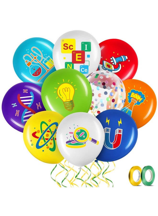 Capoda 60 Pieces Science Party Balloons Decorations Science Latex Balloons Scientist Themed Birthday Decoration for Classroom Little Scientist Party Supplies Favors Chemistry Laboratory Supplies Decor - Image 1