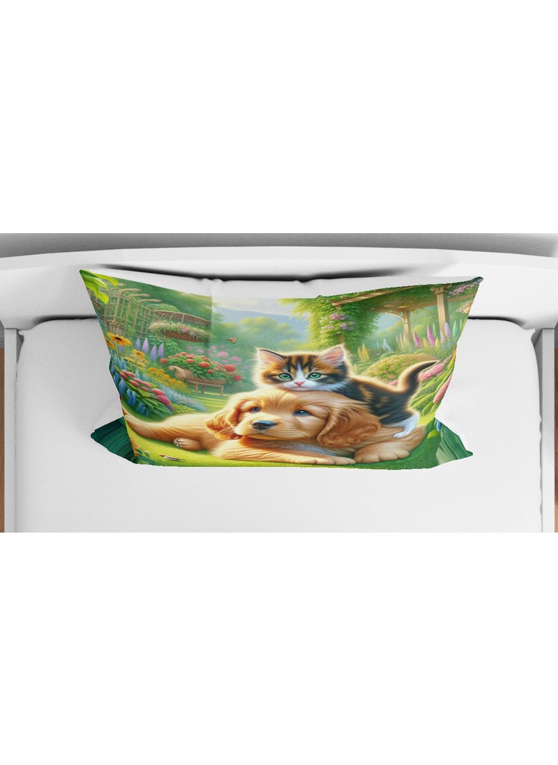 Cute Puppy and Cat Lovely Puppy Cat 3D Digital Printed Single Duvet Cover Set - pzsku/Z25BAD8F2490F5F3AC7ADZ/45/_/1726655416/a4635811-272b-463b-a2d7-7ec398cf00f0