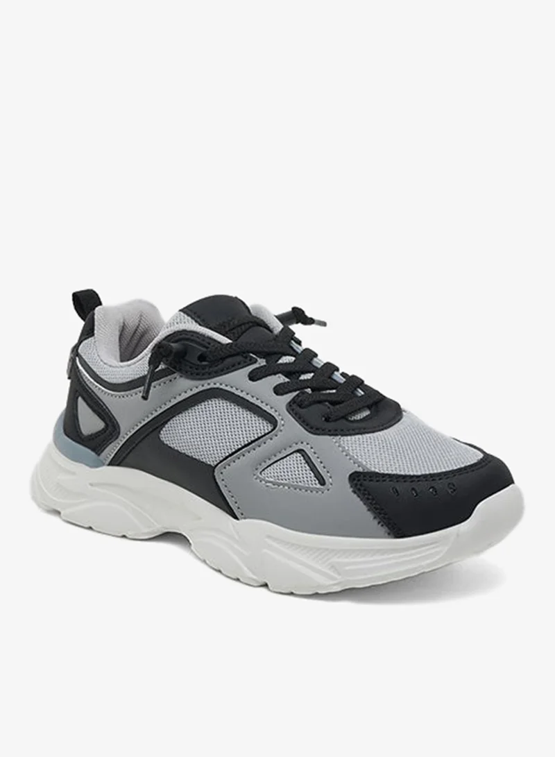 R&b Color Block Lace Up Sneakers