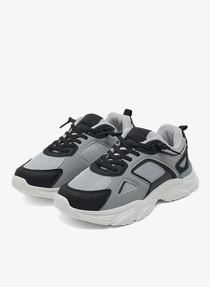 R&b Color Block Lace Up Sneakers