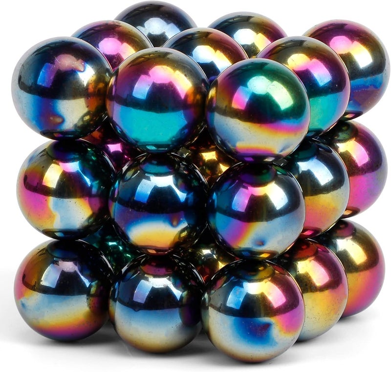 LNCOJOLM 30PCS Magnet Rainbow Rock Stone Fidget Toys for Adults Magnets for Whiteboard Office Map Kitchen Replacement Magnet with Fiber Case for Ferrite Putty Magnetic Game - Image 3