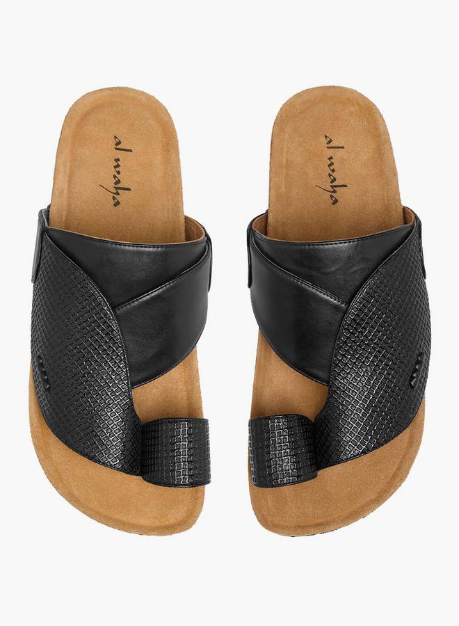 Al Waha Men Leather Arabic Sandals Ramadan Collection - Image 2