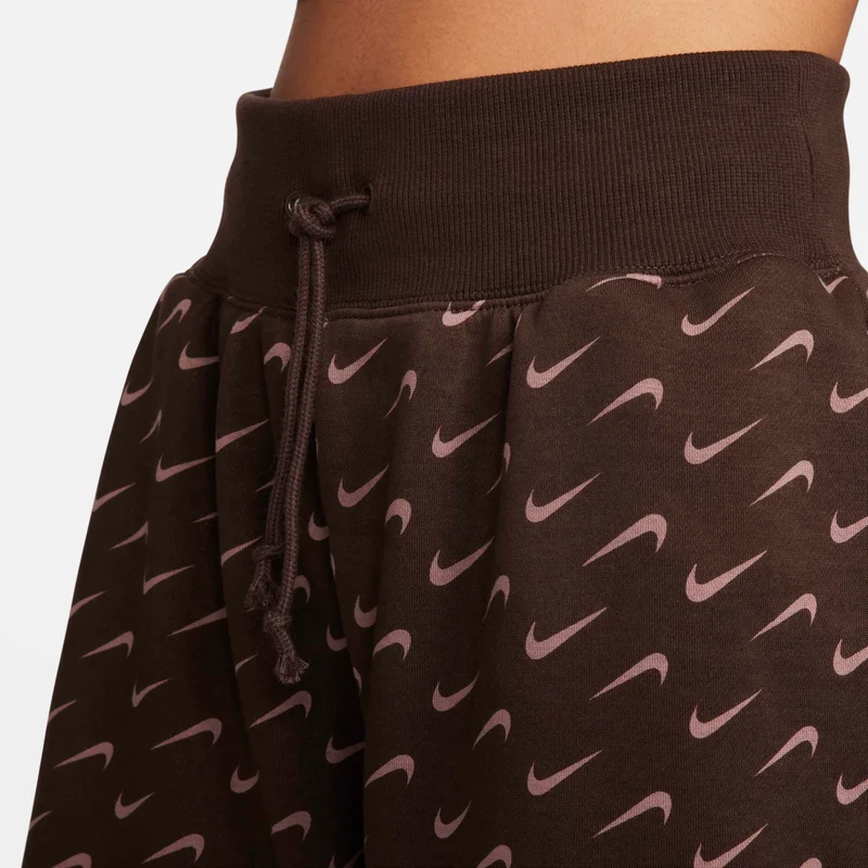 Nike Women's Sportswear Phoenix Fleece Oversized Printed Tracksuit Bottoms