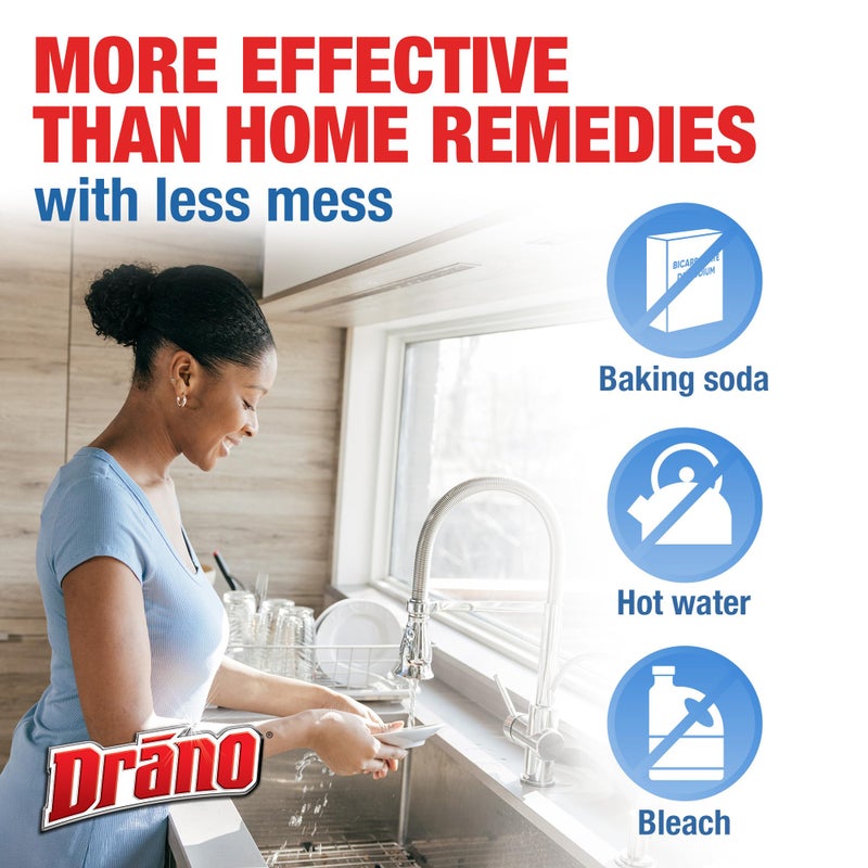 Drano Balance Drain Clog Remover and Cleaner, Non-Corrosive Formula, Safe on All Pipes and Septic Tanks, Formulated Using Only Essential Ingredients, 32 Fl Oz - Image 5