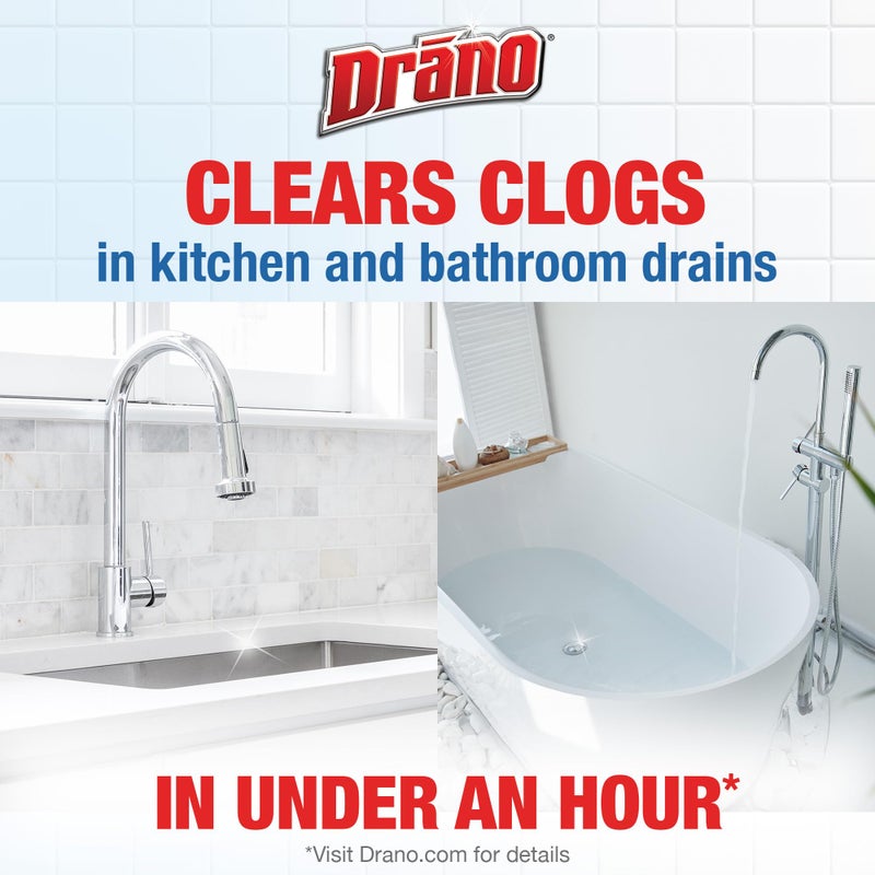Drano Balance Drain Clog Remover and Cleaner, Non-Corrosive Formula, Safe on All Pipes and Septic Tanks, Formulated Using Only Essential Ingredients, 32 Fl Oz - Image 4