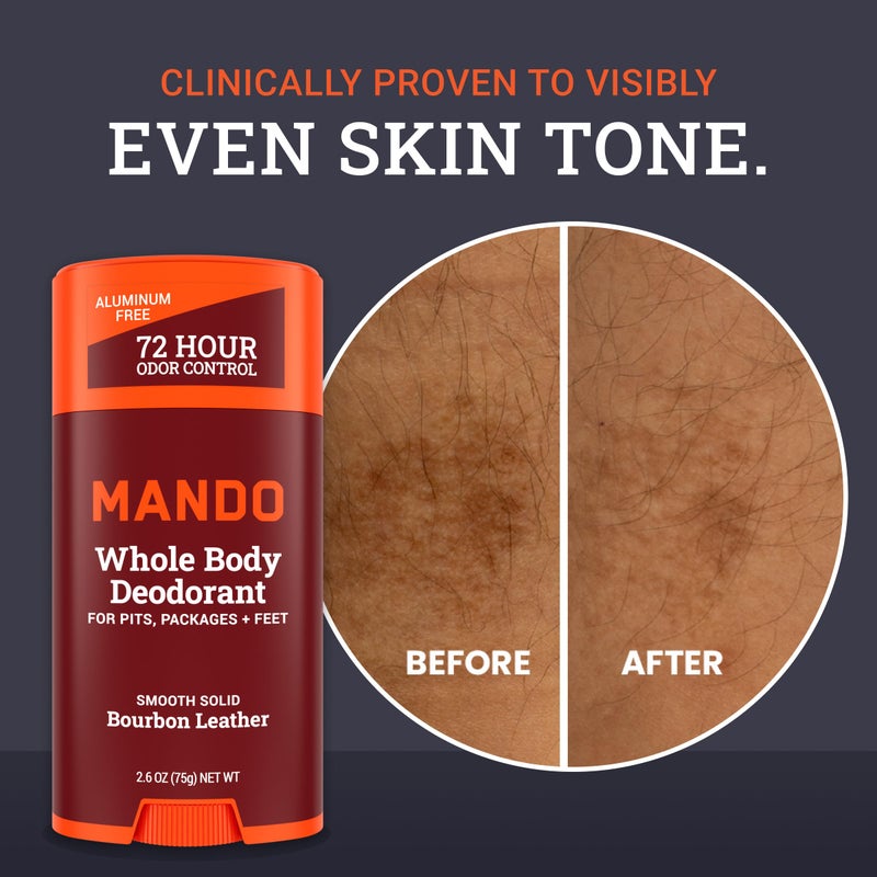 Mando مندو مزيل عرق للجسم بالكامل للرجال - عصا صلبة ناعمة - تحكم في الرائحة لمدة 72 ساعة - خالي من الألمنيوم، خالي من بيكربونات الصوديوم، آمن للبشرة - 2.6 أونصة (عبوة من 2)  - Image 5