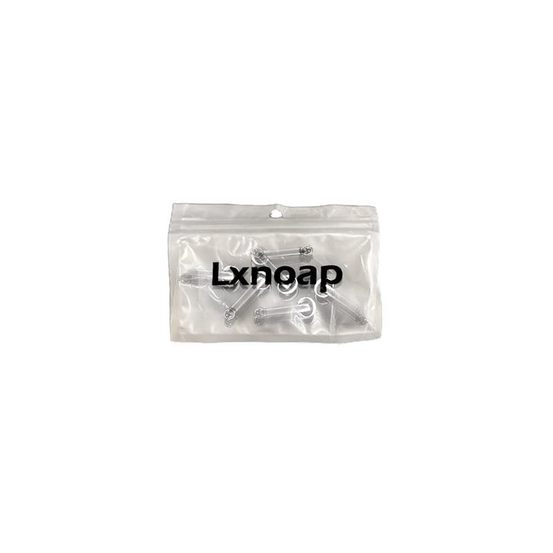 Lxnoap 20G Clear Bioflex Flat Top Nose Ring Stud Retainer Body Piercing Jewelry Allergy Free, Metal Free (Bone, 5 pcs) - Image 4