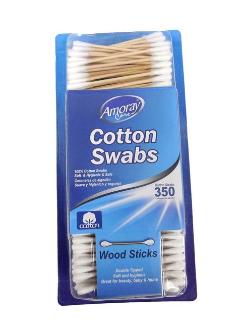 Wood Stick Cotton Swabs 1 Box - 350 Count