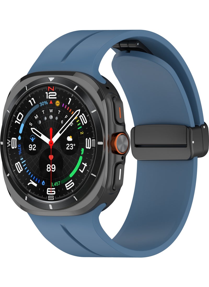 Techmaster Samsung Galaxy Watch 7 Ultra 47MM Compatible Magnetic Magnet Band Silicone Strap  - Image 1