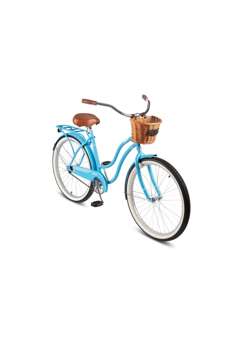 SPINN Charm 1 Step-Thru Women's City Bike - 26 Inch, Single Speed, Pastel Blue - Image 5