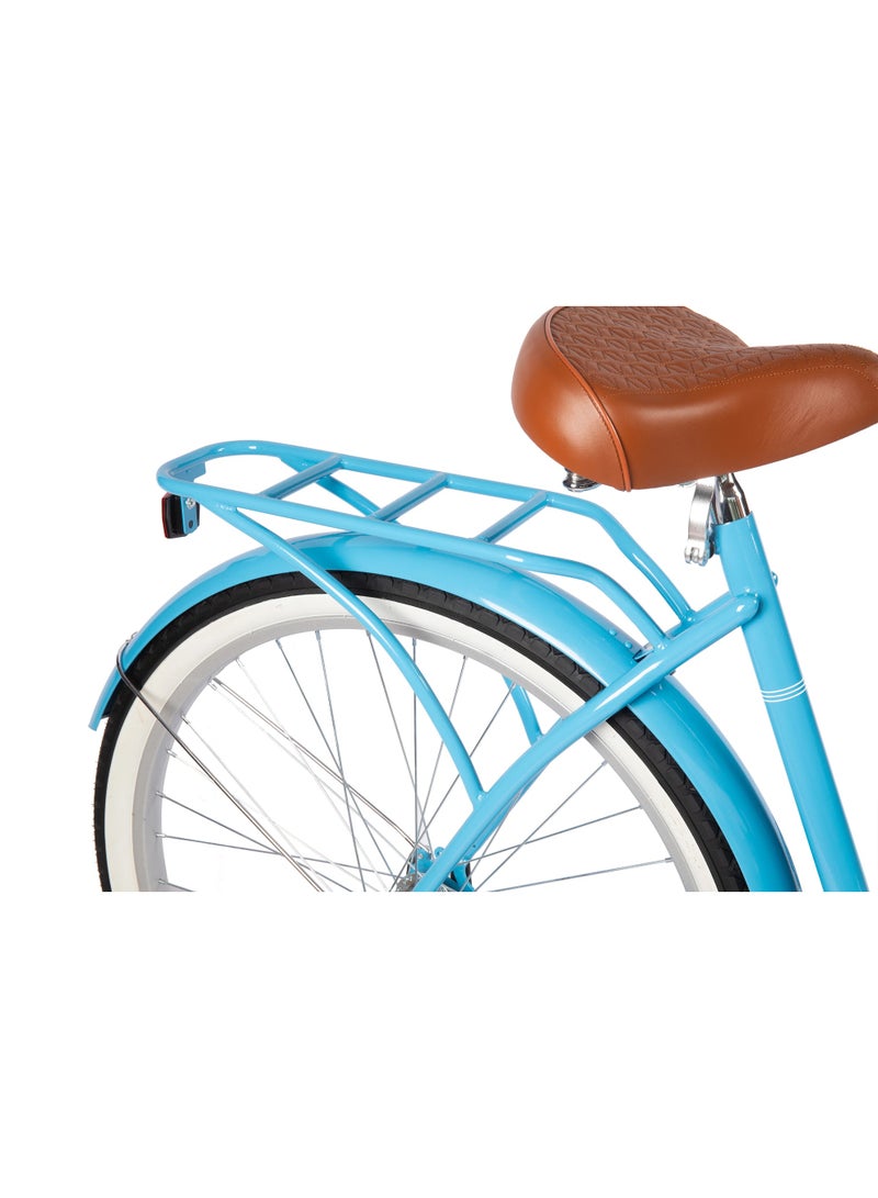 SPINN Charm 1 Step-Thru Women's City Bike - 26 Inch, Single Speed, Pastel Blue - Image 4