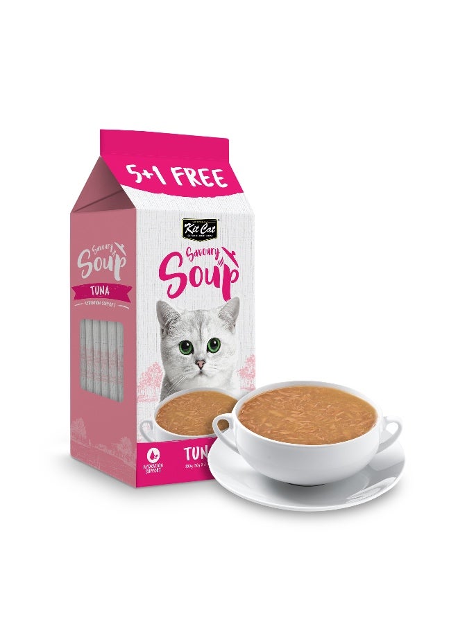 Kit Cat Tuna Soup (5+1)×50 g Wet Food For Cats Kit Cat Pouches  - Image 1