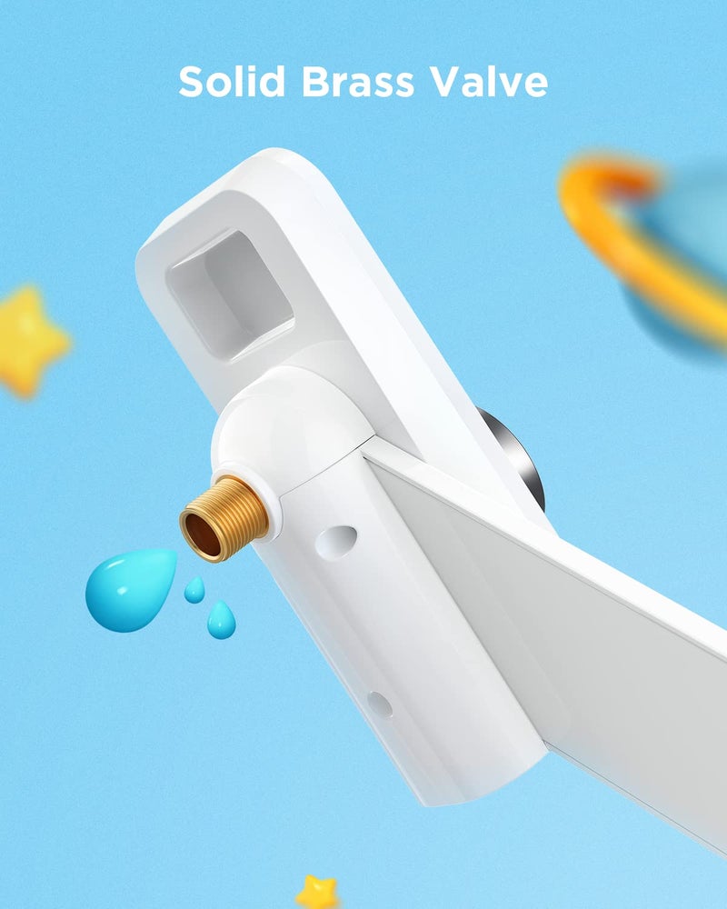 Ciays Toilet Bidet Non-Electric Bidet Toilet Attachment Dual Nozzles for Frontal/Rear Wash, Adjustable Pressure Control, Sliver/White - Image 5