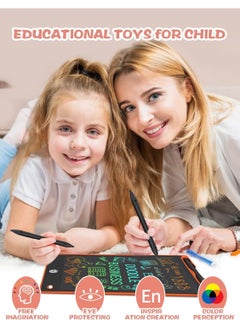 WHITE GAINS White Gains LCD Writing Tablet, 8.8 Inch Colorful Doodle Board for Kids - Erasable Electronic Drawing Pad for Learning, Creative Fun, and Travel - Ideal Educational Toy Gift for Boys & Girls 3+ Years Old (Orange)  - Image 3