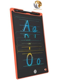 WHITE GAINS White Gains LCD Writing Tablet, 8.8 Inch Colorful Doodle Board for Kids - Erasable Electronic Drawing Pad for Learning, Creative Fun, and Travel - Ideal Educational Toy Gift for Boys & Girls 3+ Years Old (Orange)  - Image 1