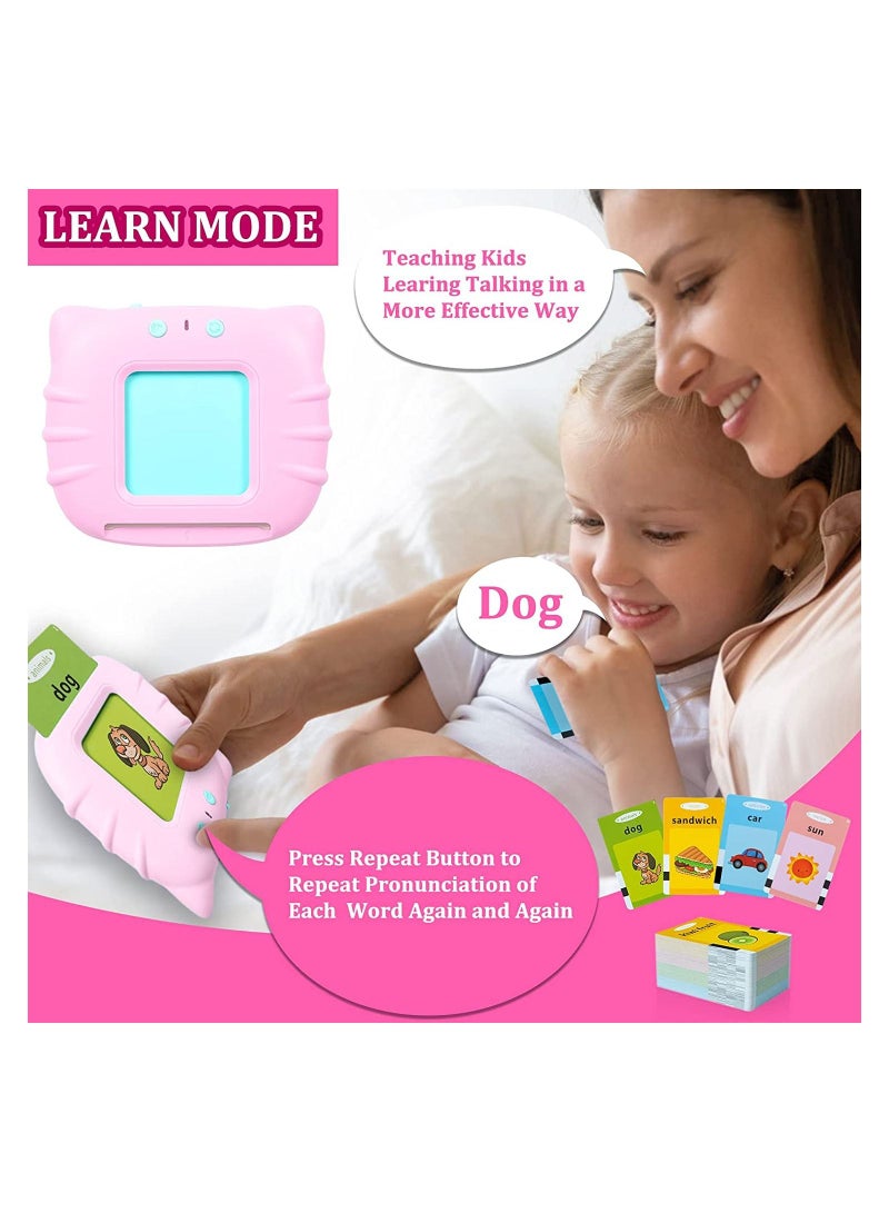 بطاقات تعليمية ناطقة للأطفال الصغار من سن 2 إلى 3 سنوات مع تأثيرات صوتية، ألعاب للأطفال الصغار للبنات والأولاد، 224 كلمة مرئية للتعلم والنطق، أعياد الميلاد - Image 4