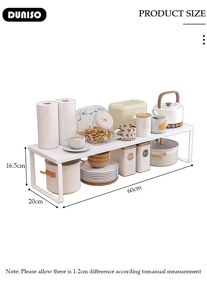 DUNISO Kitchen Cabinet Shelf Organizers,Microwave Oven Rack Stand Organizer,Kitchen Countertop Storage, Spice Organizer,Under Sink Cabinet Organizer for Kitchen Bathroom Cabinet - Image 2